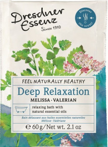 Bath essence, 60g, deep relax, lemon balm, valerian / Dresdner Essenz