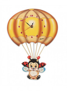 Wall clock, flying ladybird / Bartolucci