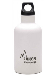 Stainless steel thermo bottle, white, 350ml / Laken