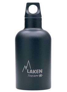 Stainless steel thermo bottle, black, 350ml / Laken