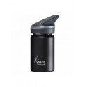 Wide mouth Stainless steel thermo bottle with Jannu sport cap, black, 350ml