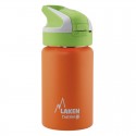 Wide Mouth Stainless Steel Thermo Bottle with Lockable Summit Sport Cap, Orange, 350ml