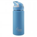 Wide Mouth Stainless Steel Thermo Bottle with Lockable Summit Sport Cap, Light Blue, 500ml