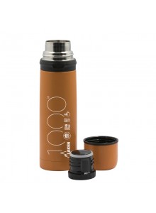 Stainless Steel Thermo Bottle With Cap-Mug, Orange, 1l