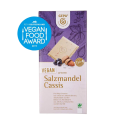 Vegan White Chocolate with Salted Almonds and Blackcurrants, 100g