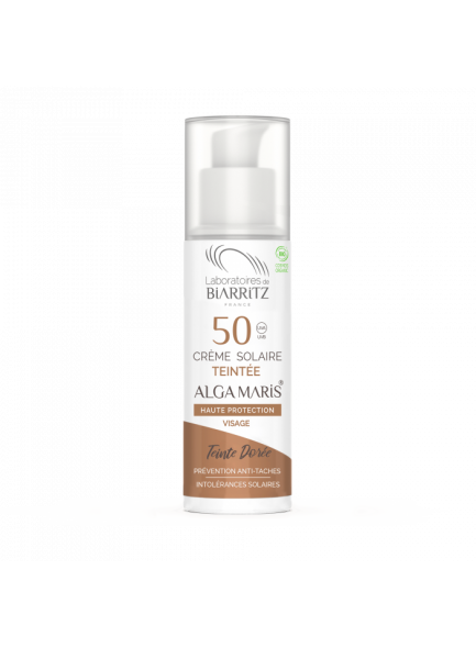 High Protection Tinted Sunscreen for Face SPF50, Golden