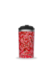 Insulated Stainless Steel Travel Mug, Red Flowers