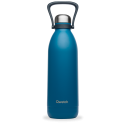 Insulated Stainless Steel Thermo Bottle with Handle, Blue