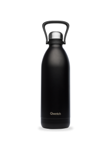 Insulated Stainless Steel Thermo Bottle with Handle, Black