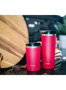 Insulated Stainless Steel Travel Mug, Raspberry, 300ml