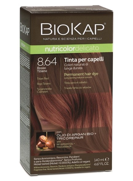 Biokap Nutricolor Delicato 8.64 / Titian Red Hair Dye