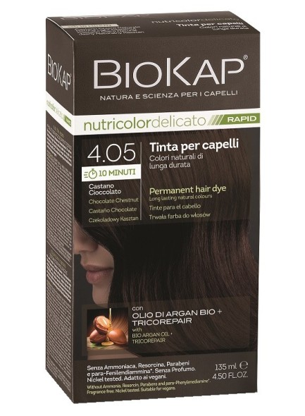 Biokap Nutricolor Delicato Rapid 4.05 / šokolaadikastan / kiir-püsivärv