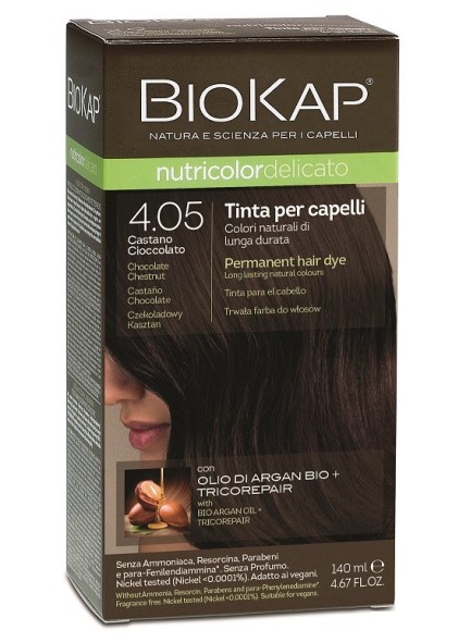 Biokap Nutricolor Delicato 4.05 / Chocolate Chestnut Hair Dye