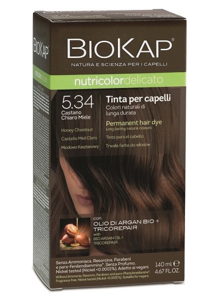 Biokap Nutricolor Delicato 5.34 / Honey Chestnut Hair Dye