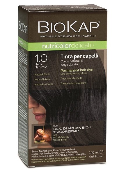 Biokap Nutricolor Delicato 1.0 / Natural Black Hair Dye