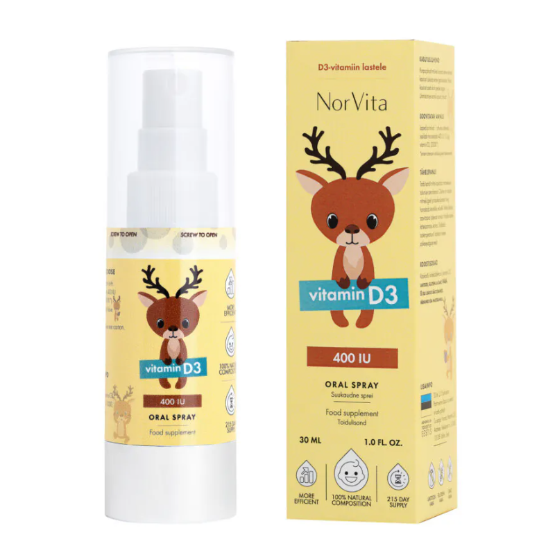 Vitamina D3 (400IU) spray orale per bambini