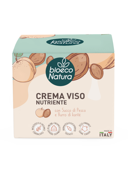 Crema viso nutriente con Succo di Pesca e Burro di karité