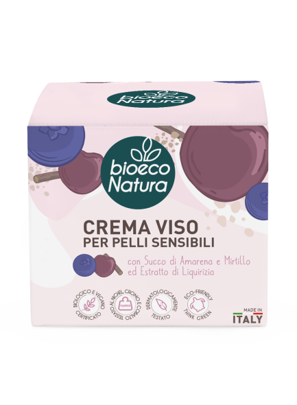 Sensitive Skin Face Cream with Amarena Cherry & Blueberry Juice