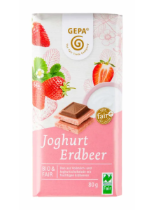 Valge šokolaad jogurti ja maasikatega