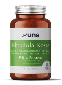 Estratto di Rhodiola (140mg) + Bioperine, 60 capsule / integratore alimentare