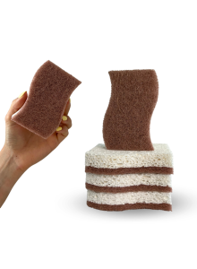 Dish Sponge from Natural Cellulose & Sisal Agave, 12pcs