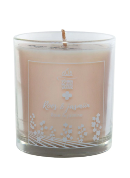 Candela aromatica ai semi di colza "Rose & Jasmine"