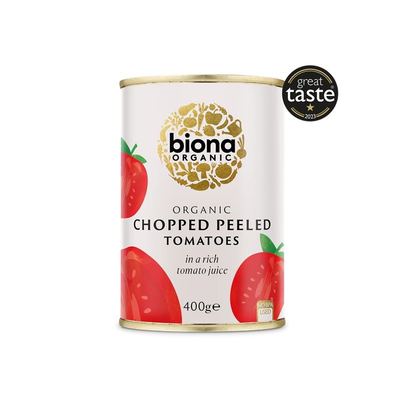 Chopped Peeled Tomatoes with Basil, 400g