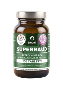 Superraud (60mg) klorella ja acerola kirsiga