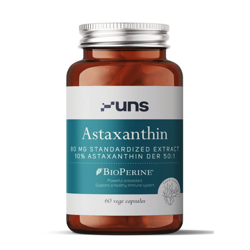 Astaxanthin Extract (80mg) + Bioperine, 60 capsules / dietary supplement