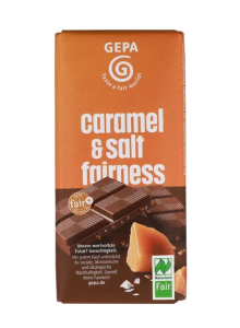 Milk Chocolate with Caramel & Salt, 40g Milk Chocolate with Caramel & Salt, 40g