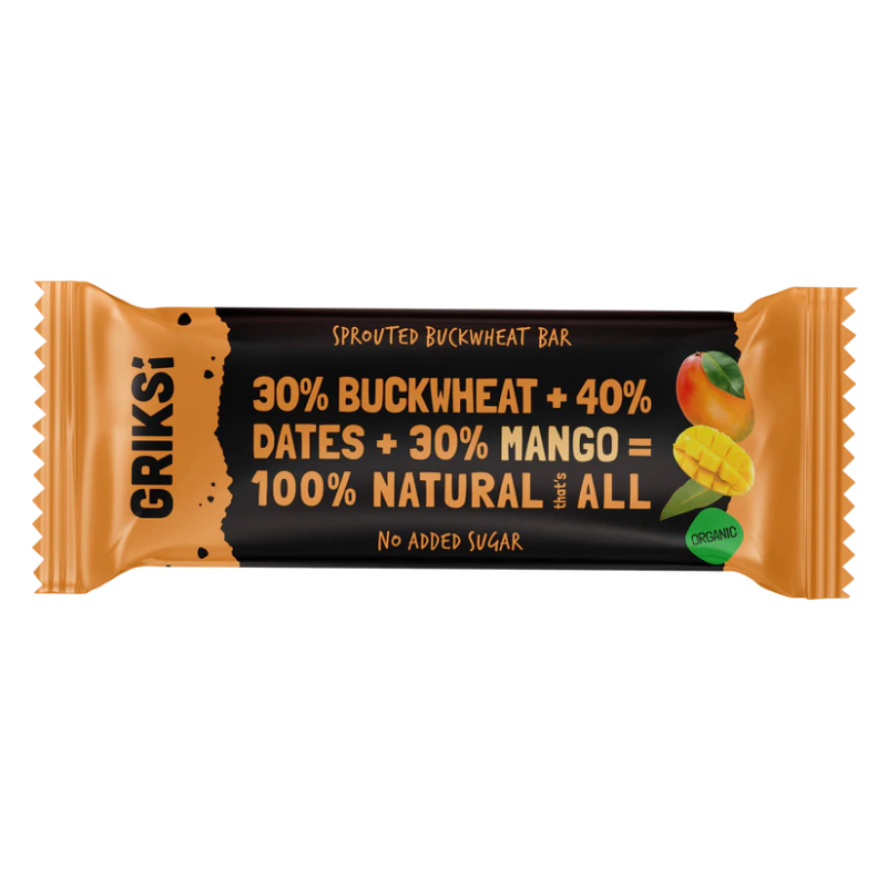 Raw Bar with Sprouted Buckwheat & Mango, 35g