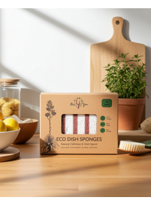 Dish Sponge from Natural Cellulose & Sisal Agave, 12pcs
