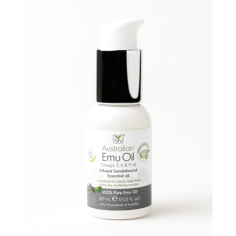 Emu Oil Infused with Sandalwood Essential Oil, 60ml
