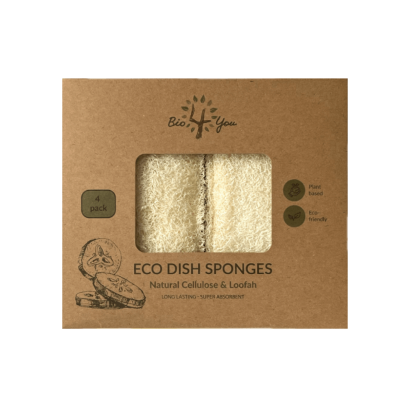 Loofah Dish Sponge, 4pcs