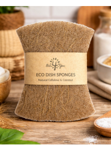 Dish Sponge from Natural Cellulose & Coconut, 2pcs
