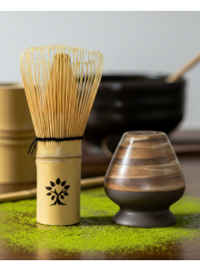 Ceramic Matcha Whisk Holder, Stripy, 1pc