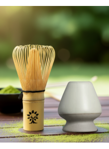 Ceramic Matcha Whisk Holder, Grey, 1pc