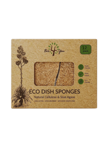 Dish Sponge from Natural Cellulose & Sisal Agave, 12pcs