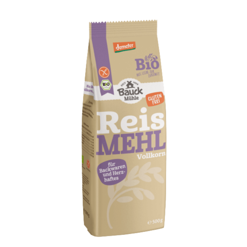 Gluteeniton täysjyvä riisijauho, 500g