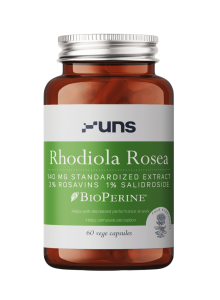 Estratto di Rhodiola (140mg) + Bioperine, 60 capsule / integratore alimentare
