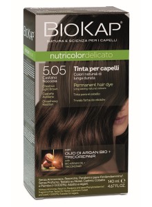 Biokap Delicato 5.05 Light Chestnut Brown permanent hair dye | Bio4you