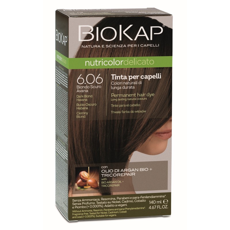 Biokap Delicato 6.06 Dark Blonde permanent hair dye | Bio4you