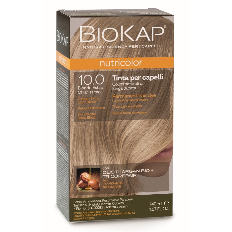 Biokap Nutricolor 10.0 Extra Light Blonde permanent hair dye | Bio4you