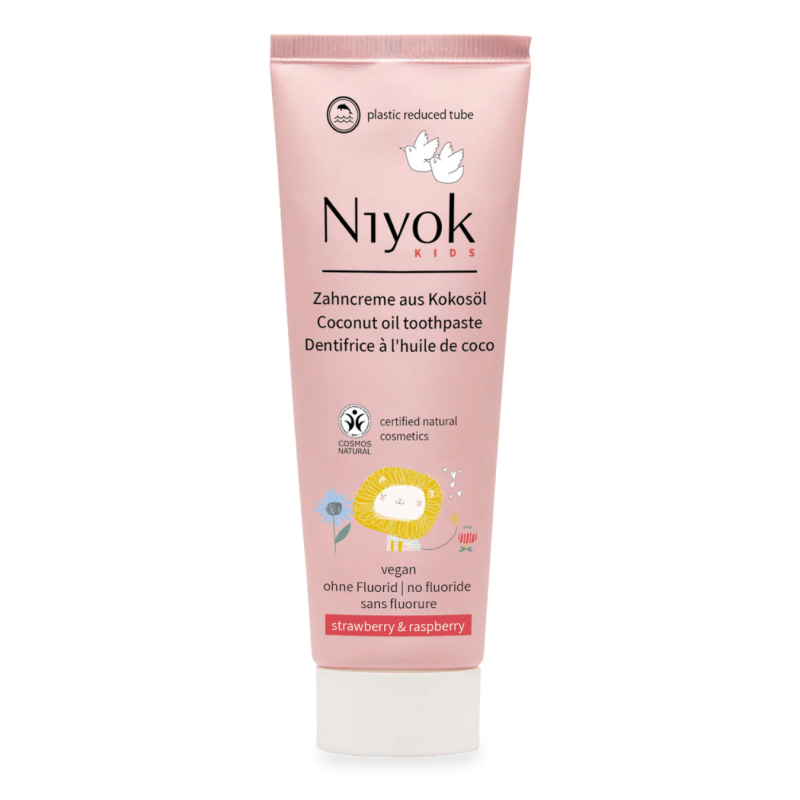 Coconut Oil Toothpaste for Kids, Strawberry & Raspberry