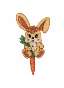 Wall Clock with Moving Eyes, Bunny