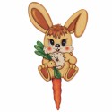 Wall Clock with Moving Eyes, Bunny