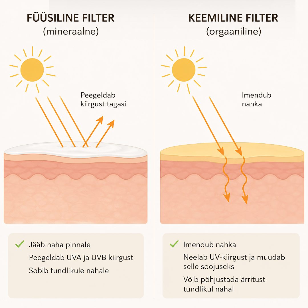 Füüsilised ja keemilised päikesekaitsefiltrid