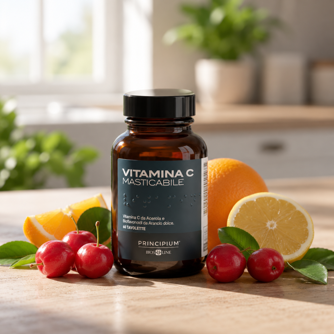 Bios Line Principium C-vitamiini närimistabletid acerola ja apelsiniga, 60 tk